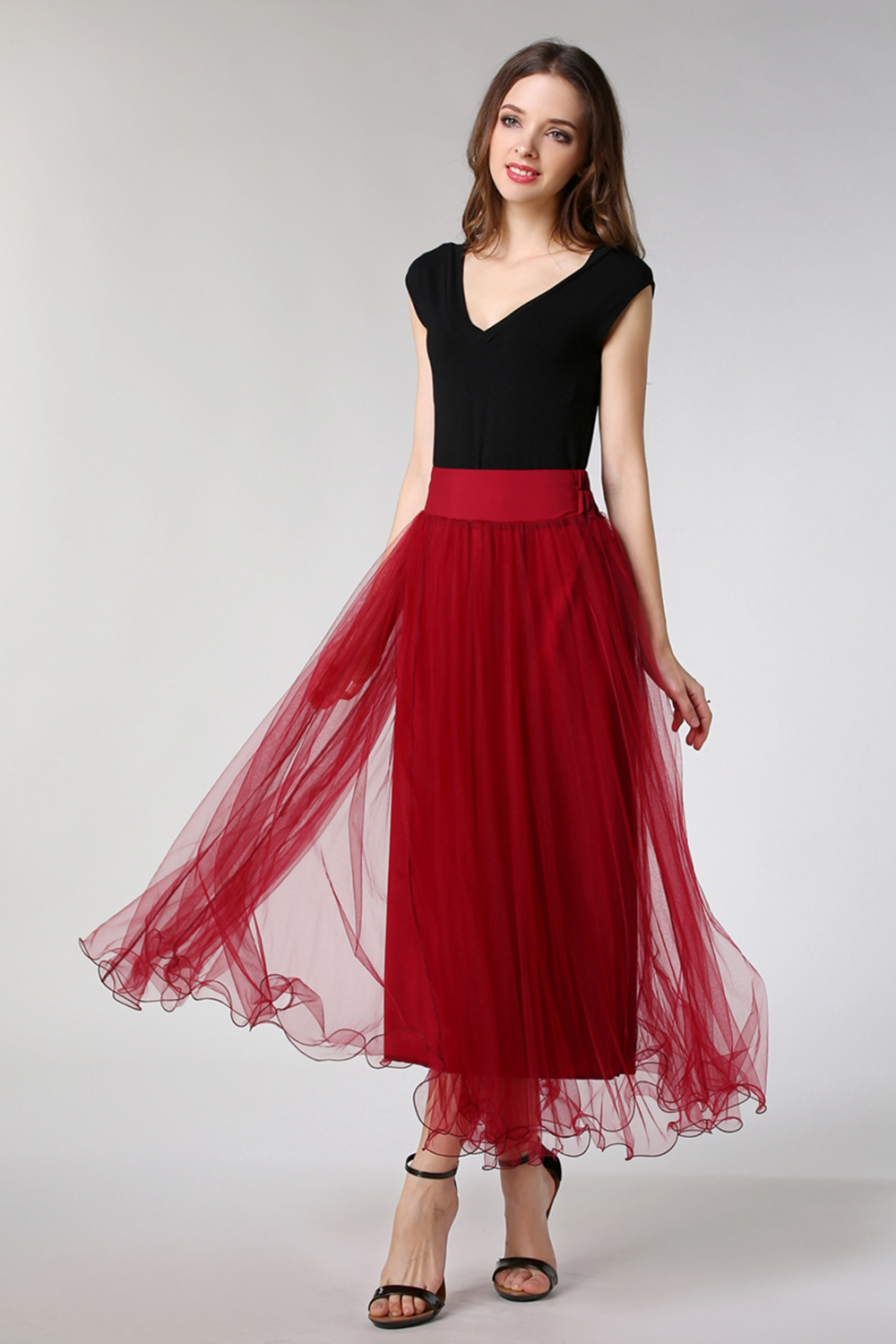 Schlechte A-Linie Petticoats lang | Prinzessin Petticoats aus weiches Netz-Misshow.de