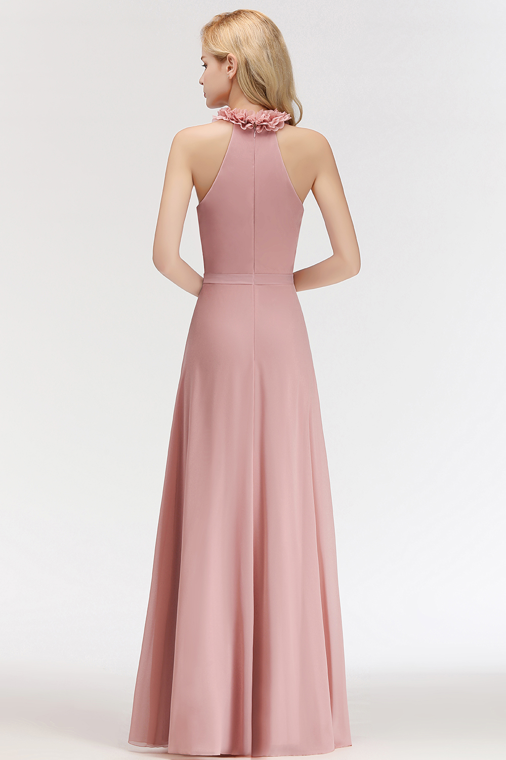 Elegant Chiffon Brautjungfernkleider Altrosa Etuikleider Für Brautjungfern Günstig-Misshow.de