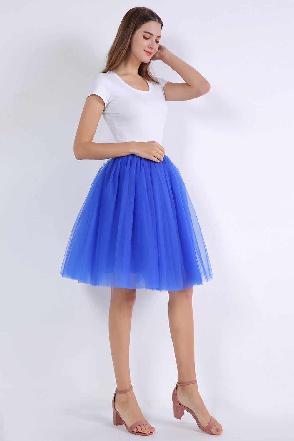kniehoch tutu Petticoats A-LInie | Hochzeits Petticoats aus weiches Netz-Misshow.de