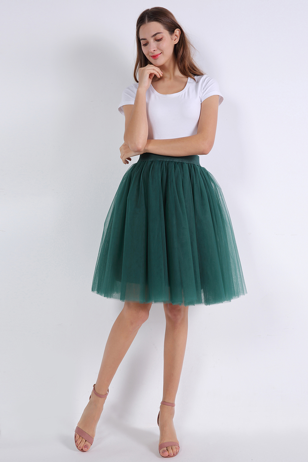 kniehoch tutu Petticoats A-LInie | Hochzeits Petticoats aus weiches Netz-Misshow.de