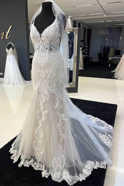 Schöne Brautkleider Spitze | Hochzeitskleider Meerjungfrau