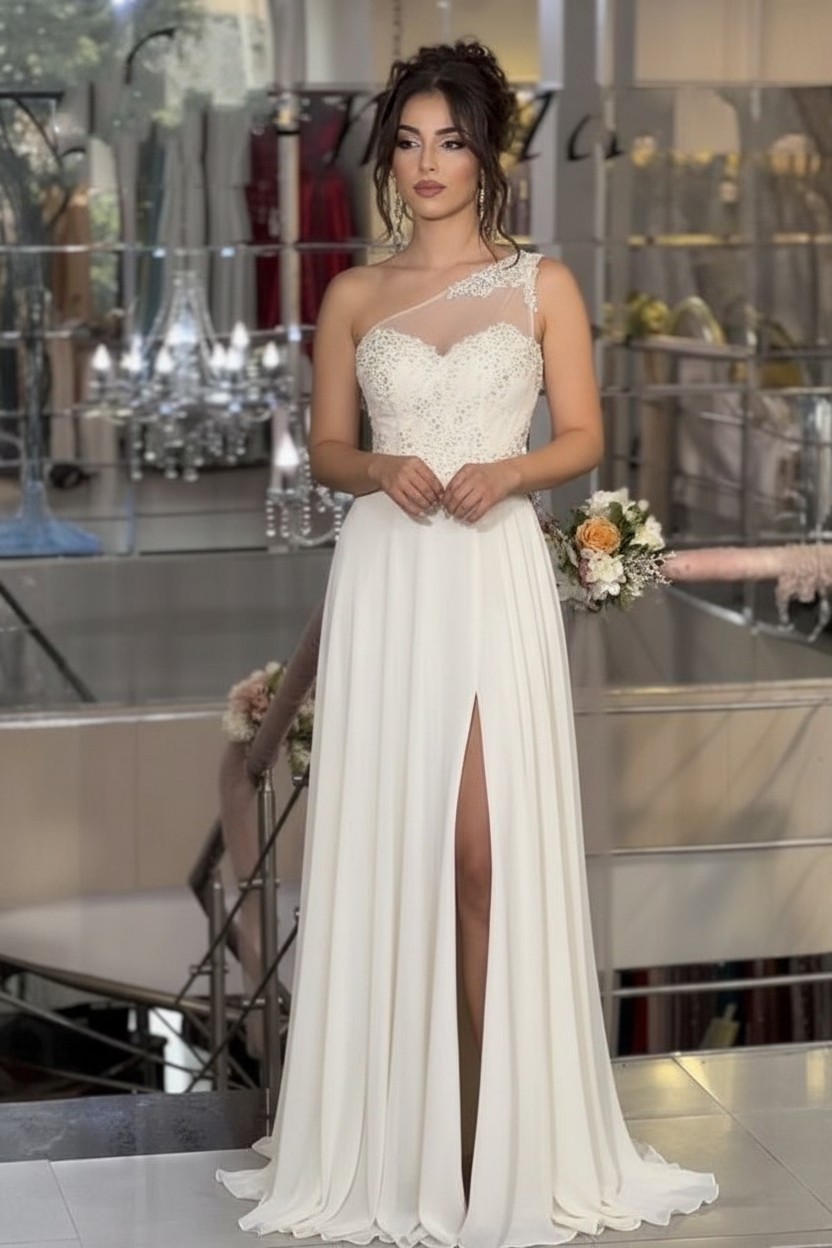 Himmel Blaue Abendkleider Lang Schlichte Ballkleider Günstig