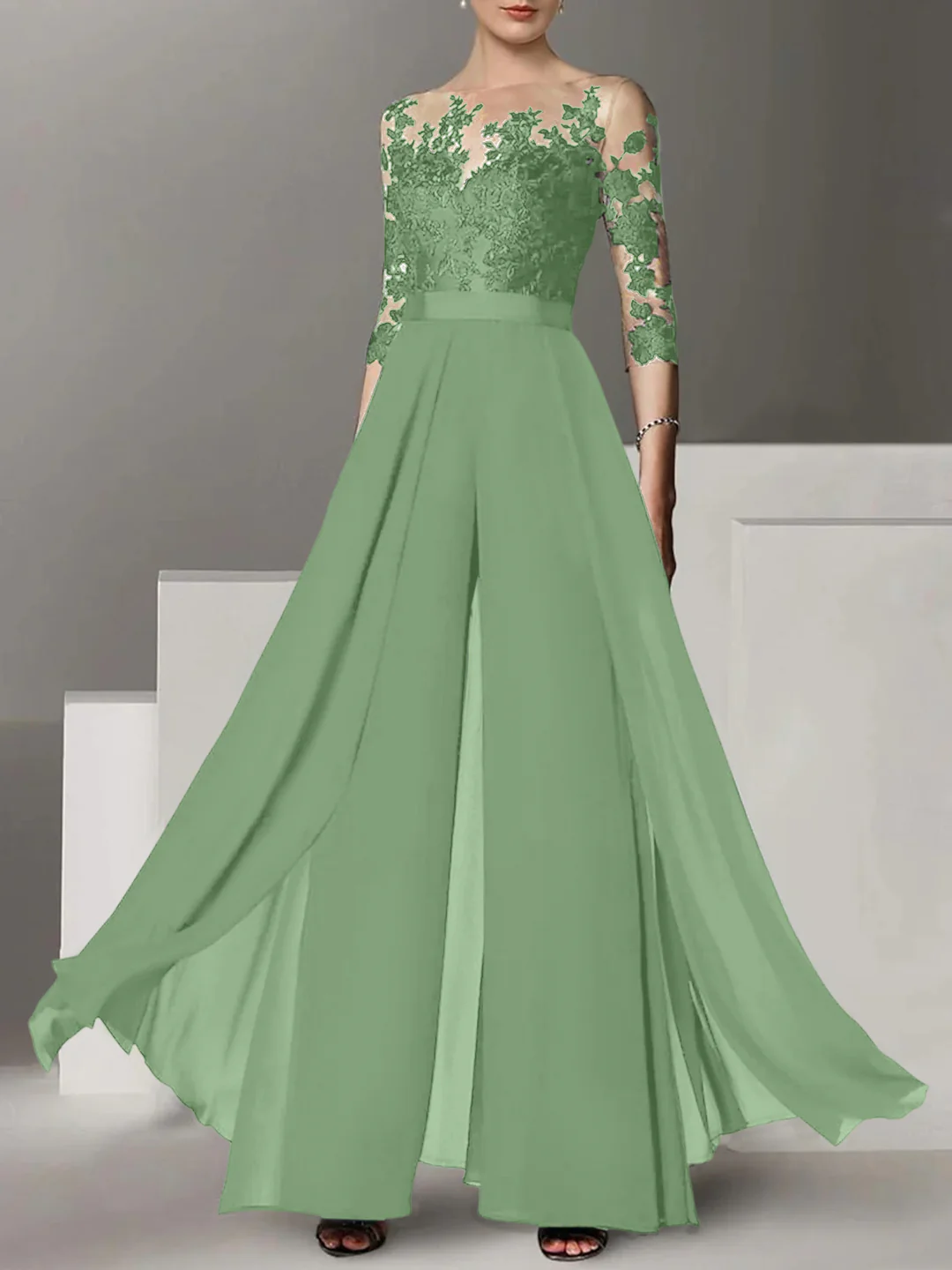 Elegante Brautmutter Hosenanzug | Brautmutterkleider Lang Mit Ärmel