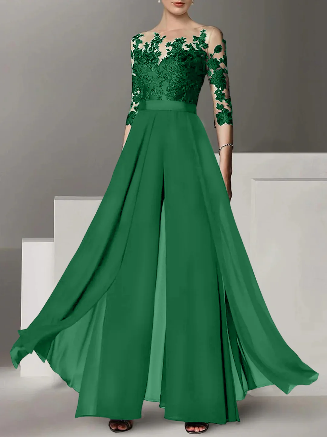 Elegante Brautmutter Hosenanzug | Brautmutterkleider Lang Mit Ärmel