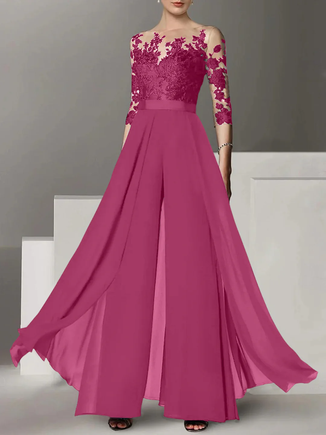 Elegante Brautmutter Hosenanzug | Brautmutterkleider Lang Mit Ärmel