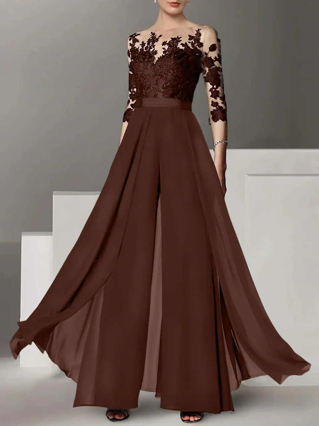 Elegante Brautmutter Hosenanzug | Brautmutterkleider Lang Mit Ärmel