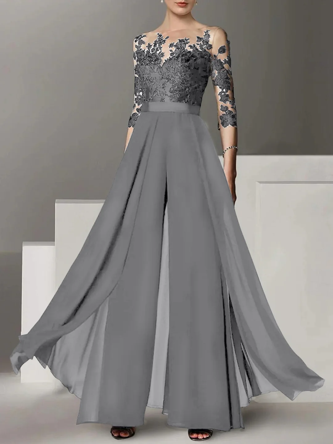 Elegante Brautmutter Hosenanzug | Brautmutterkleider Lang Mit Ärmel