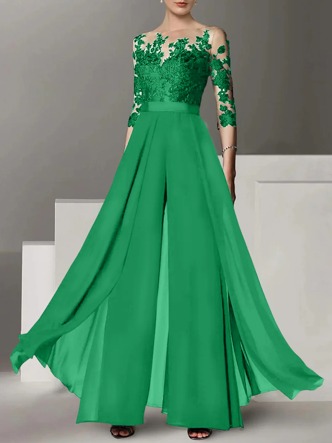 Elegante Brautmutter Hosenanzug | Brautmutterkleider Lang Mit Ärmel