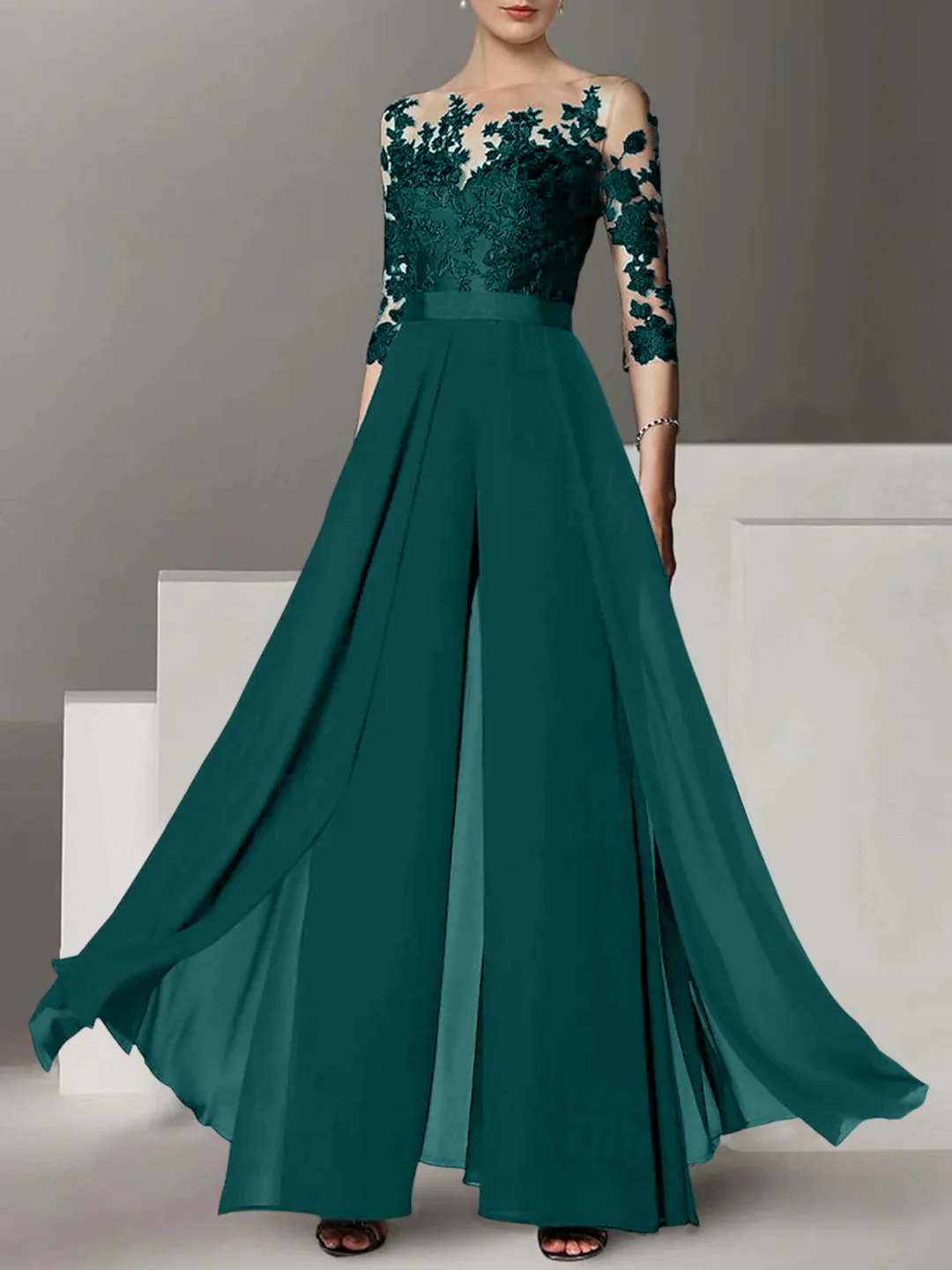 Elegante Brautmutter Hosenanzug | Brautmutterkleider Lang Mit Ärmel