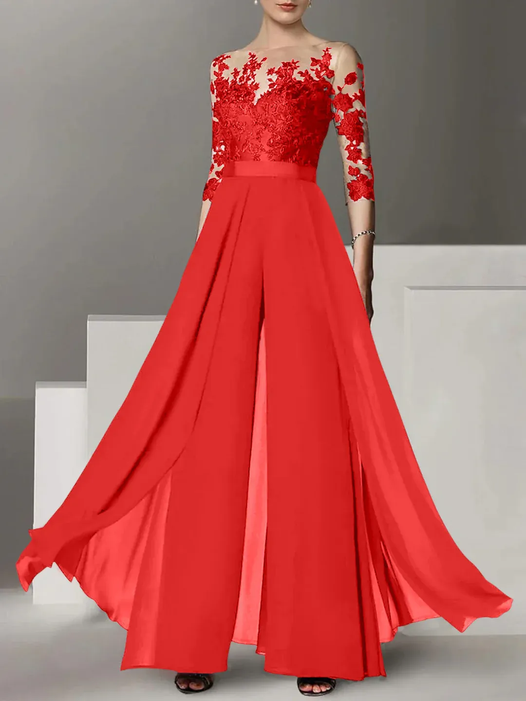 Elegante Brautmutter Hosenanzug | Brautmutterkleider Lang Mit Ärmel