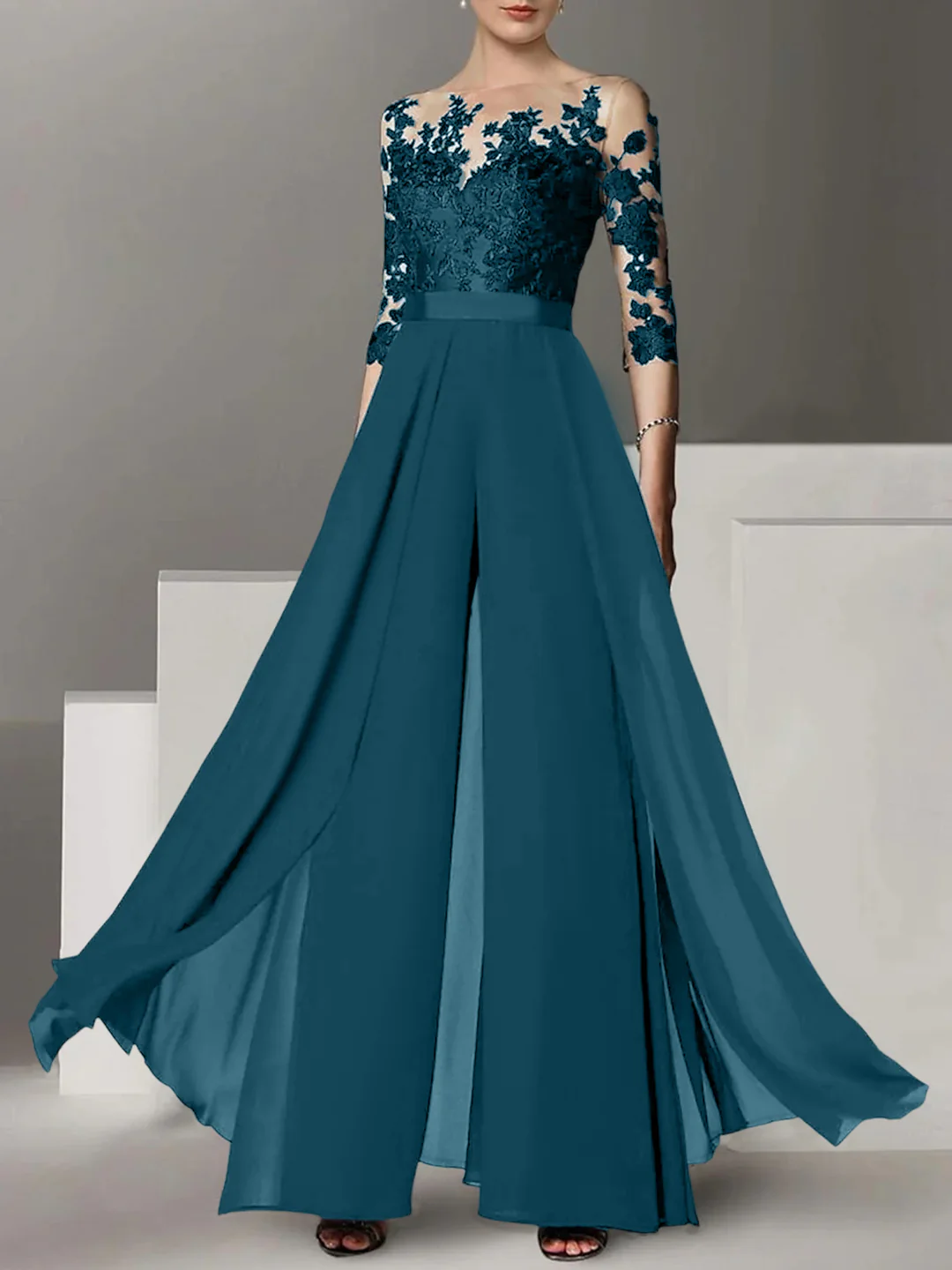 Elegante Brautmutter Hosenanzug | Brautmutterkleider Lang Mit Ärmel