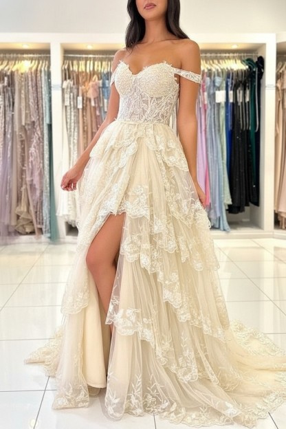 Moderne Abendkleider Schwarz | Abiballkleid mit Spitze