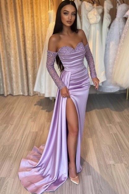 Schwarzes Abendkleid Lang Günstig | Abiballkleider mit Ärmel