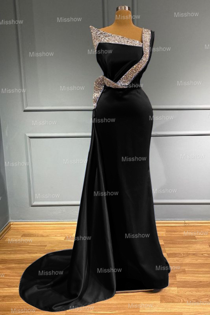 Elegante Abendkleider Lang Blau | Abiballkleider mit Glitzer