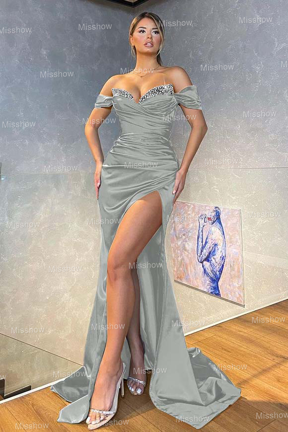 Designer Abiballkleider Lang Grün | Abiballkleider mit Glitzer