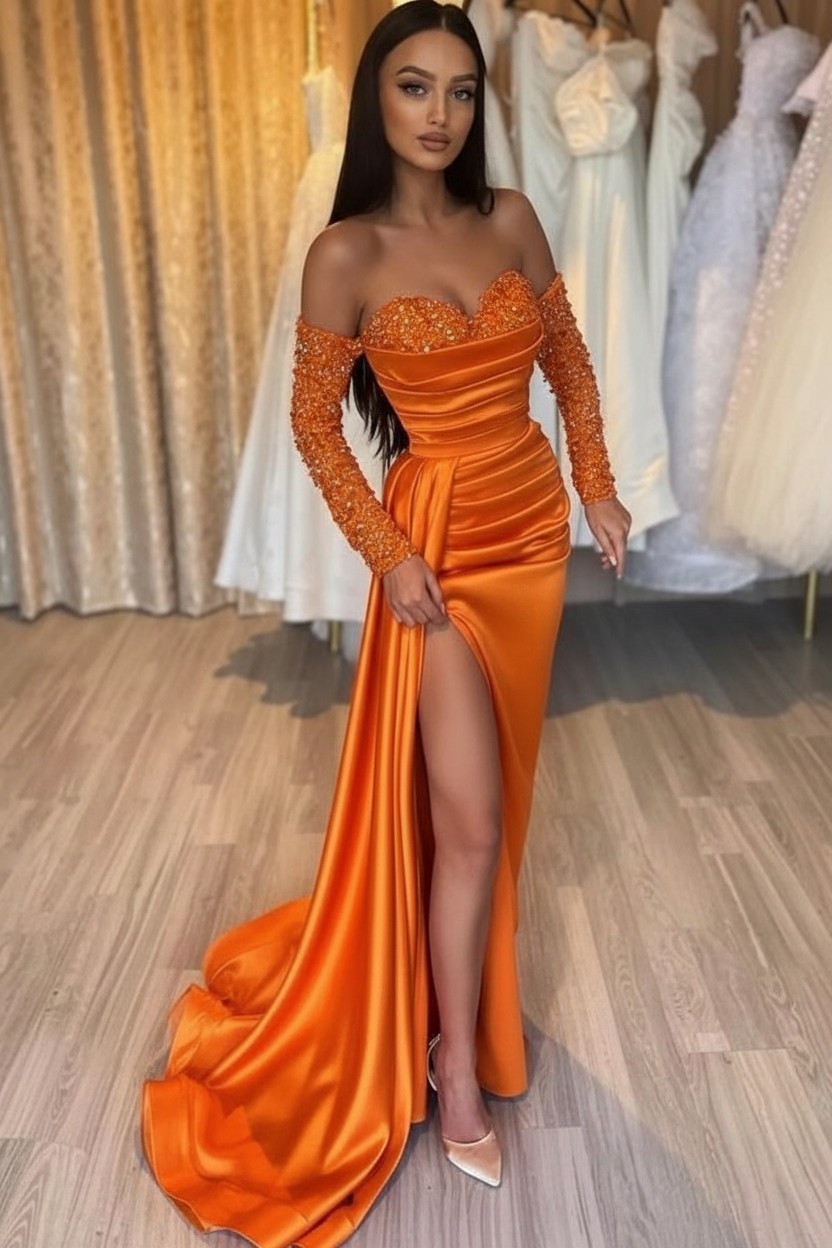 Schwarzes Abendkleid Lang Günstig | Abiballkleider mit Ärmel