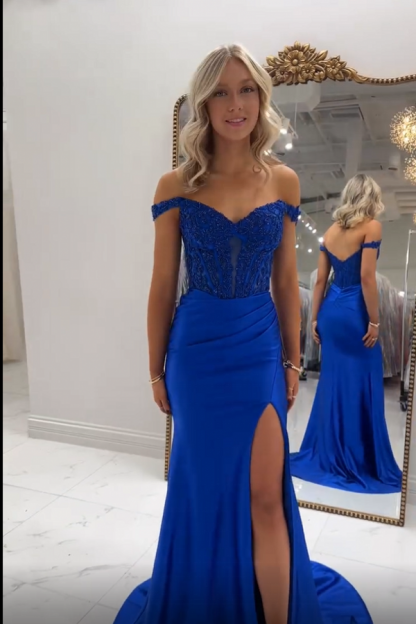 Lavendel Abendkleider Lang Mit Spitze Ballkleider Glitzer