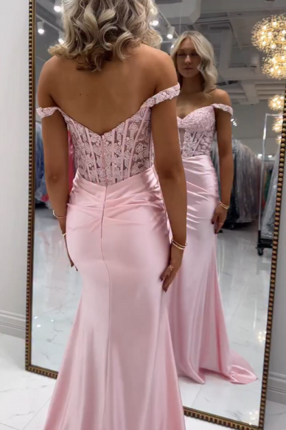 Lavendel Abendkleider Lang Mit Spitze Ballkleider Glitzer