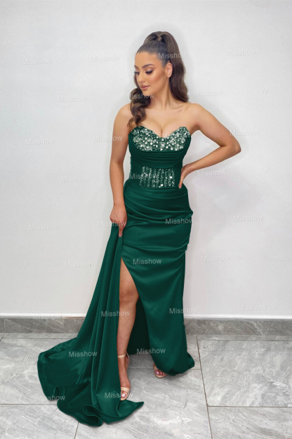 Champagner Abendkleider Lang Günstig | Abiballkleider mit Perlen