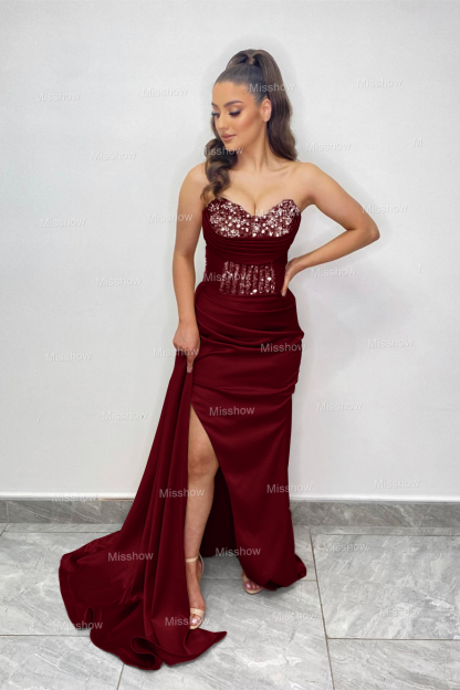 Champagner Abendkleider Lang Günstig | Abiballkleider mit Perlen