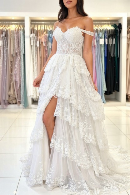 Moderne Abendkleider Schwarz | Abiballkleid mit Spitze