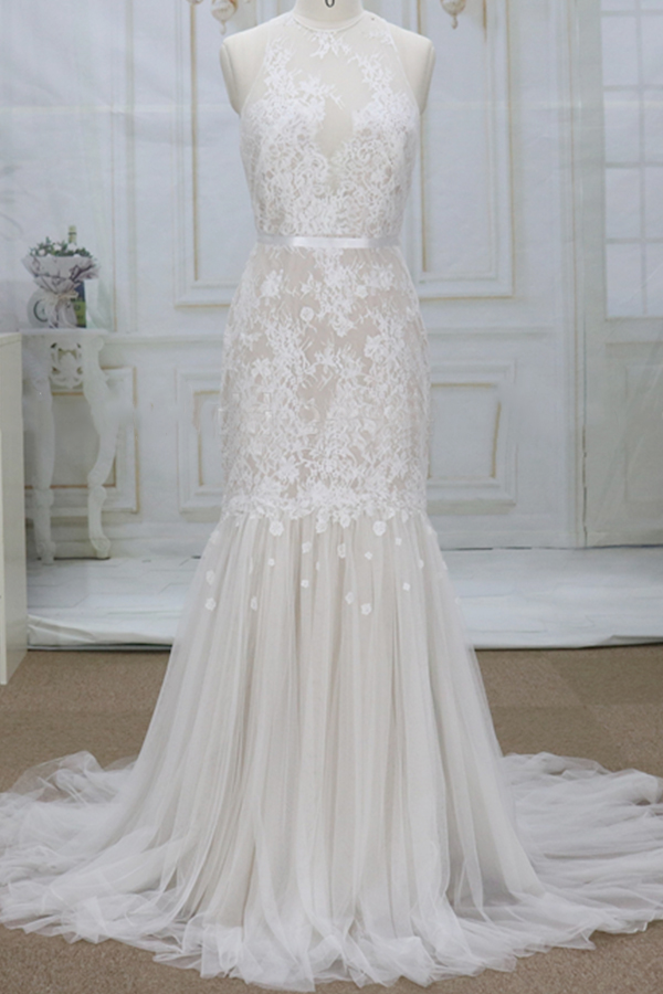 Brautkleider Meerjungfrau Günstig | Hochzeitskleider mit Spitze