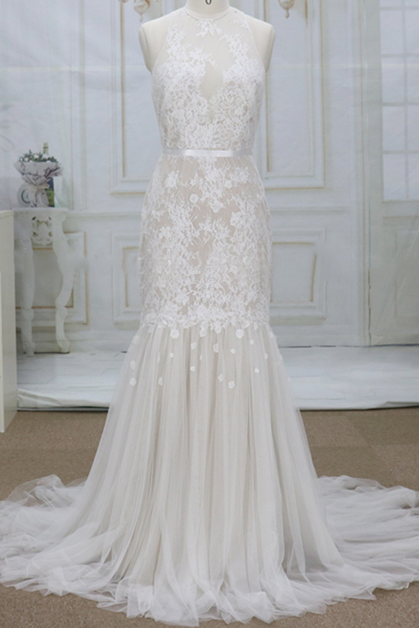 Brautkleider Meerjungfrau Günstig | Hochzeitskleider mit Spitze