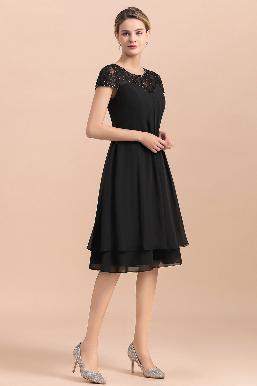Schöne Brautmutterkleider Kurz Schwarz | Brautmutterkleid Günstig