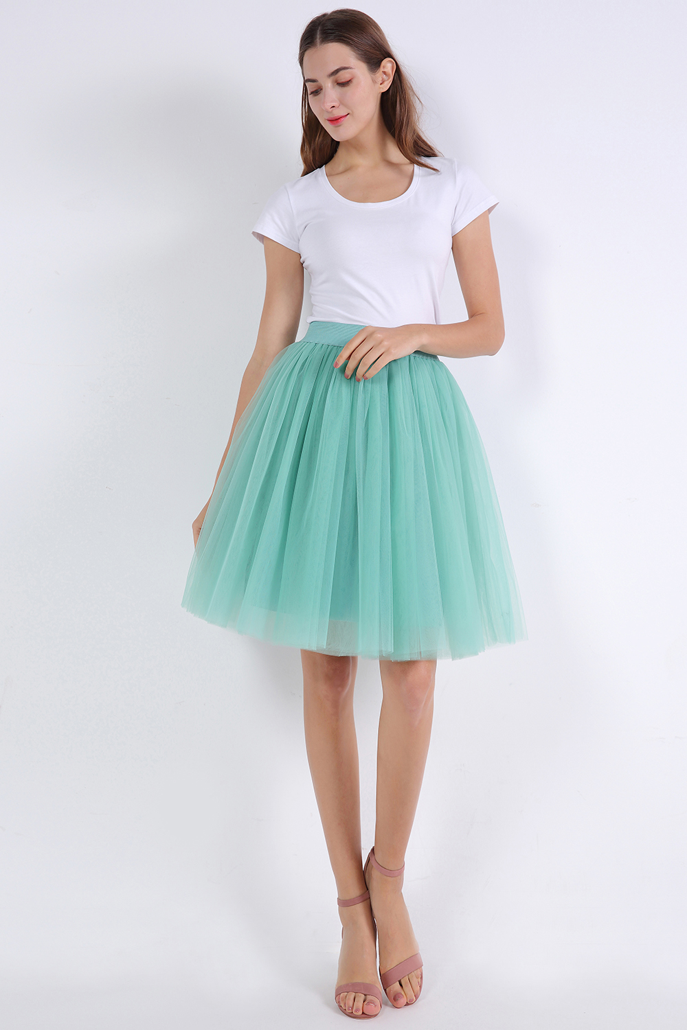 kniehoch tutu Petticoats A-LInie | Hochzeits Petticoats aus weiches Netz-Misshow.de