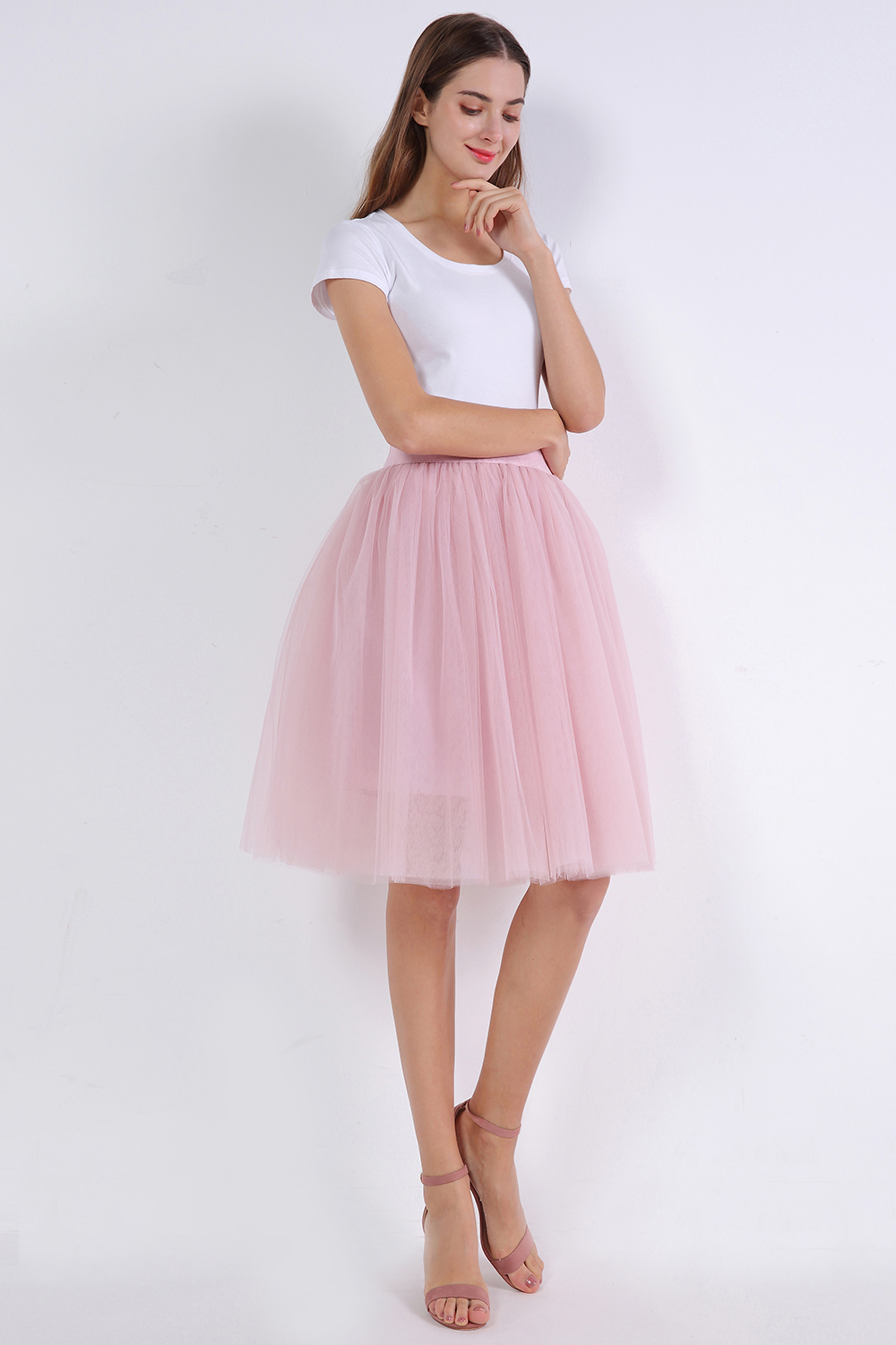 kniehoch tutu Petticoats A-LInie | Hochzeits Petticoats aus weiches Netz-Misshow.de