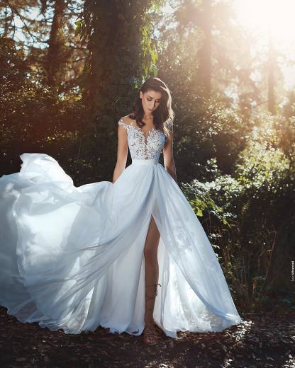 Bodenlange Summer Hochzeitskleider Günstig Online | Elegante Brautkleider Mit Spitze Chiffon