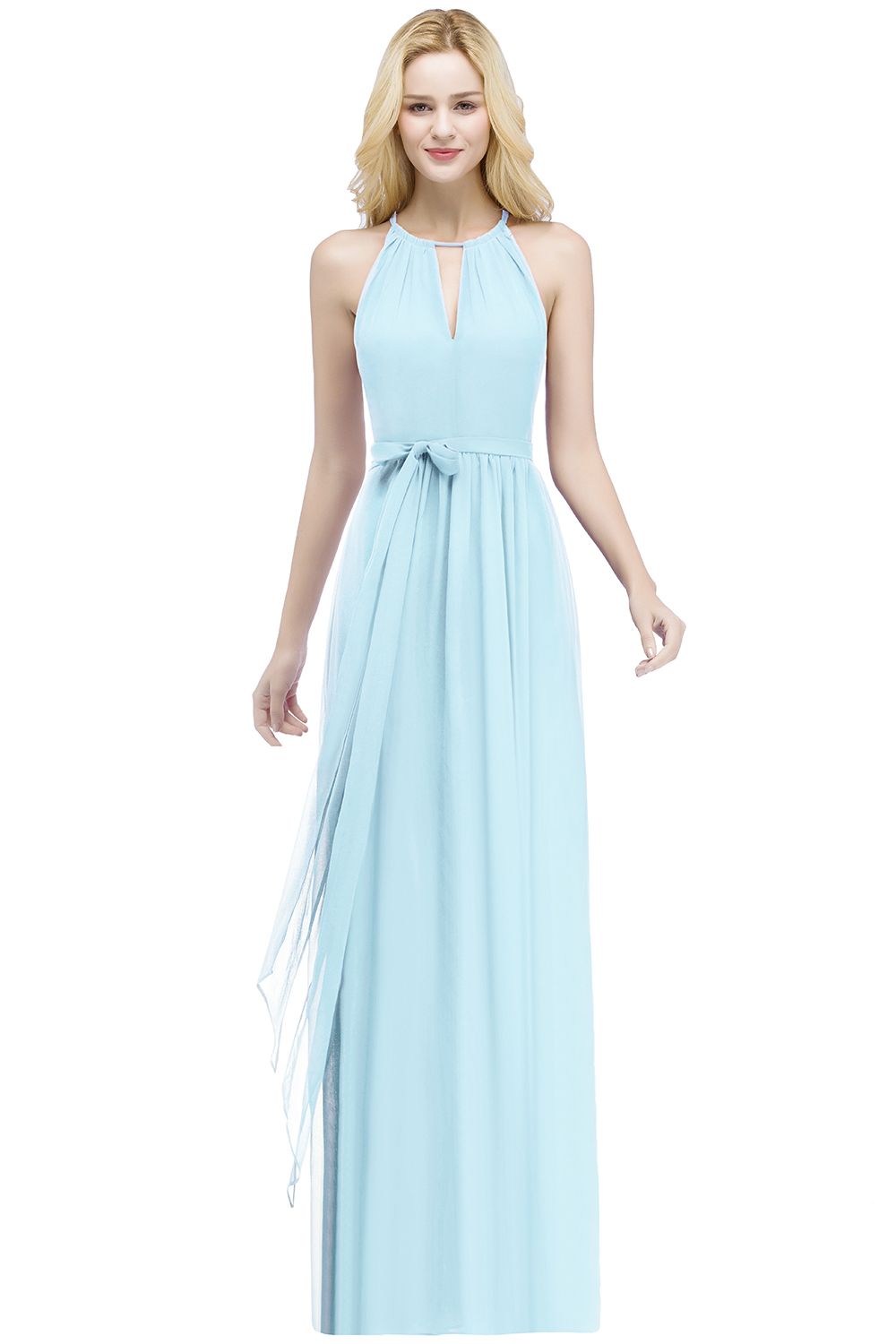 Schlichtes Abendkleid Weinrot | Abiballkleider Lang Günstig-Misshow.de