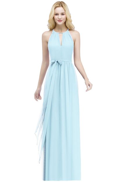 Schlichtes Abendkleid Weinrot | Abiballkleider Lang Günstig