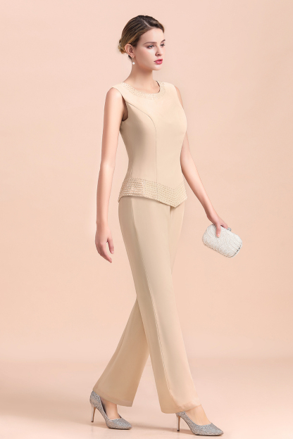 Champagne Brautmutterkleider Mit Jacket | Jumpsuit Brautmutterkleid