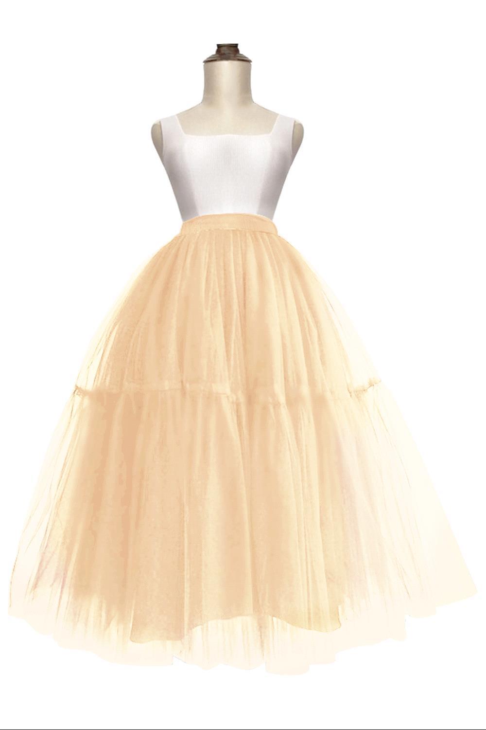 Lange tutu Petticoats A-Linie | Hochzeits Petticoats aus weiches Netz-Misshow.de