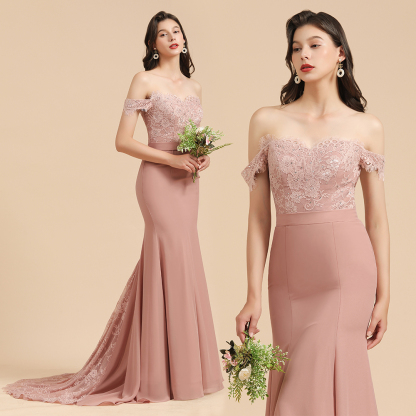 Brautjungfernkleider Altrosa | Hochzeitspartykleider Für Brautjungfern Günstig