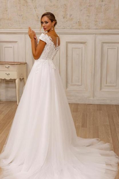 Schlichte Hochzeitskleider Günstig | Brautkleider A Linie Spitze