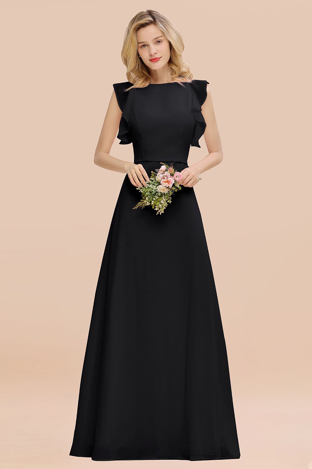 Rosa Bruatjungfernkleider Chiffon | Kleider Brautjungfer Günstig-Misshow.de