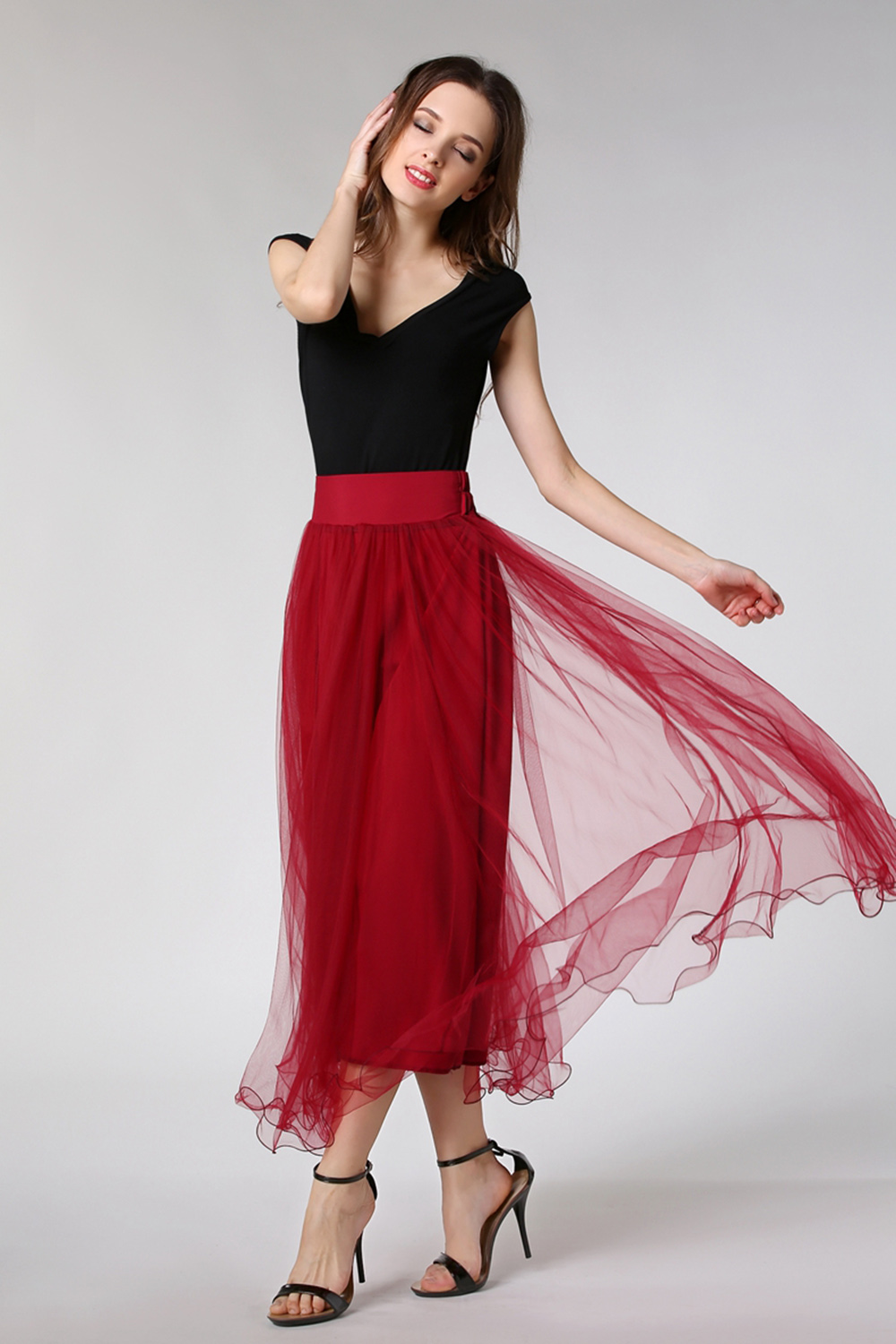 Schlechte A-Linie Petticoats lang | Prinzessin Petticoats aus weiches Netz-Misshow.de