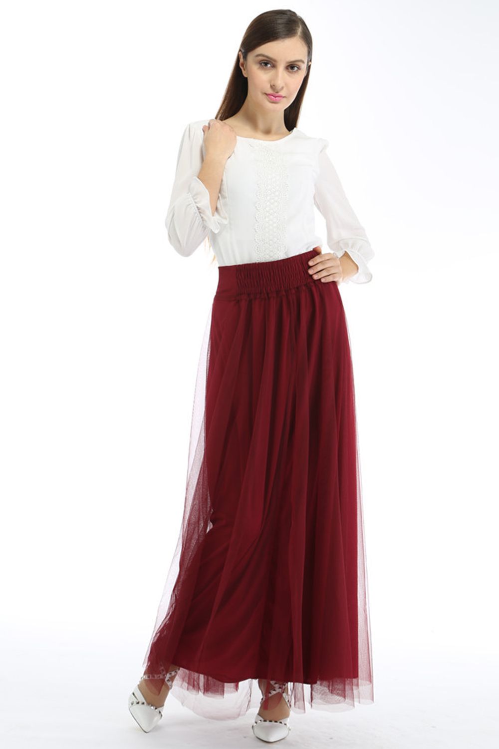 Lange Spalte Petticoats | Prinzessin Petticoats aus weiches Netz-Misshow.de