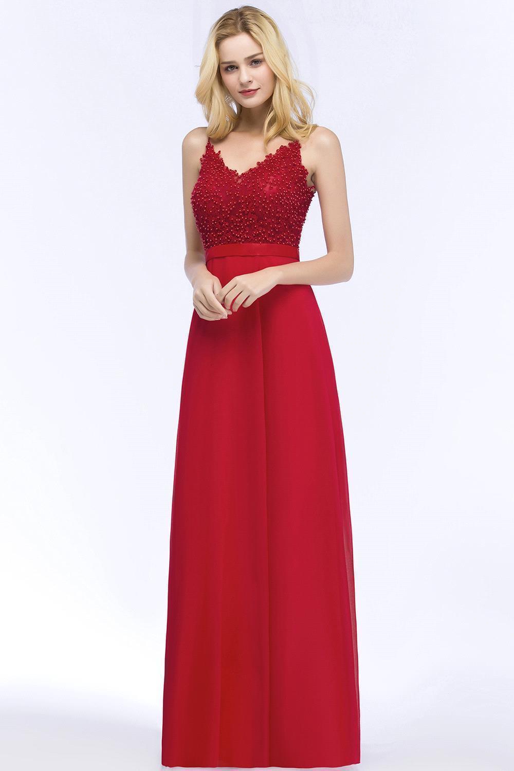 Elegante Abendkleider Lang Rot | Abendmoden Online