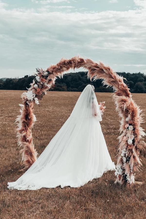 Designer Brautkleider Mit Ärmel | Glitzer Hochzeitskleider A Linie-Misshow.de
