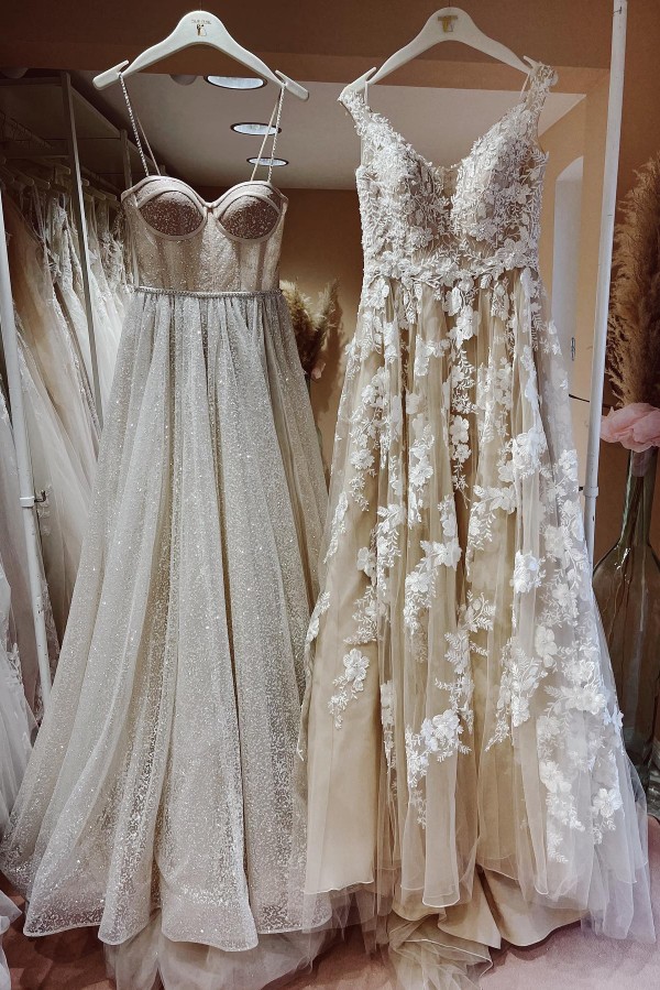 Elegante Hochzeitskleider Günstig | Brautkleider A Linie Spitze-Misshow.de