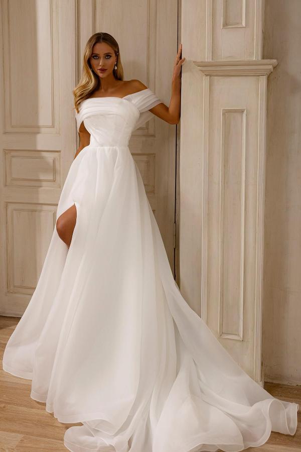 Wunderschöne Hochzeitskleider A Linie | Brautkleider Organze Günstig