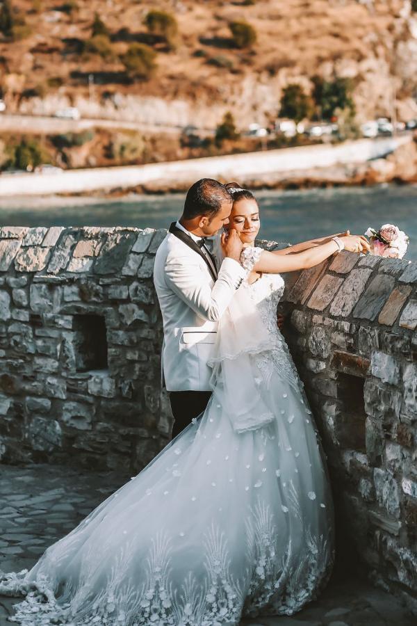 Elegante Brautkleider A Linie | Spitze Hochzeitskleider Günstig