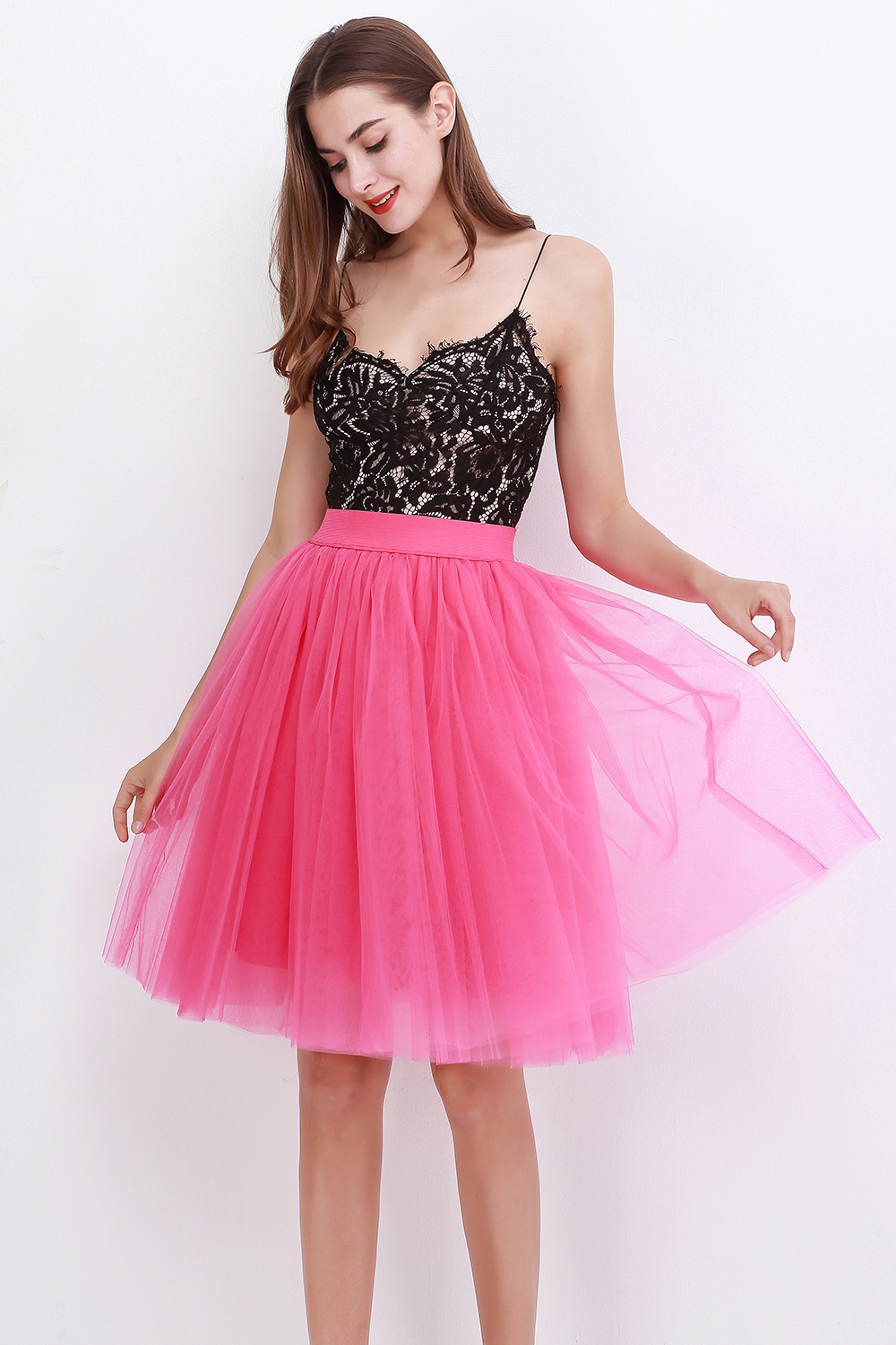 kniehoch tutu Petticoats A-LInie | Hochzeits Petticoats aus weiches Netz-Misshow.de
