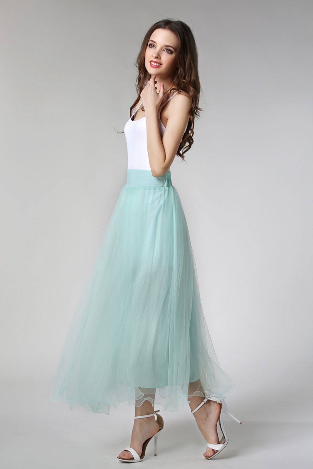 Schlechte A-Linie Petticoats lang | Prinzessin Petticoats aus weiches Netz-Misshow.de
