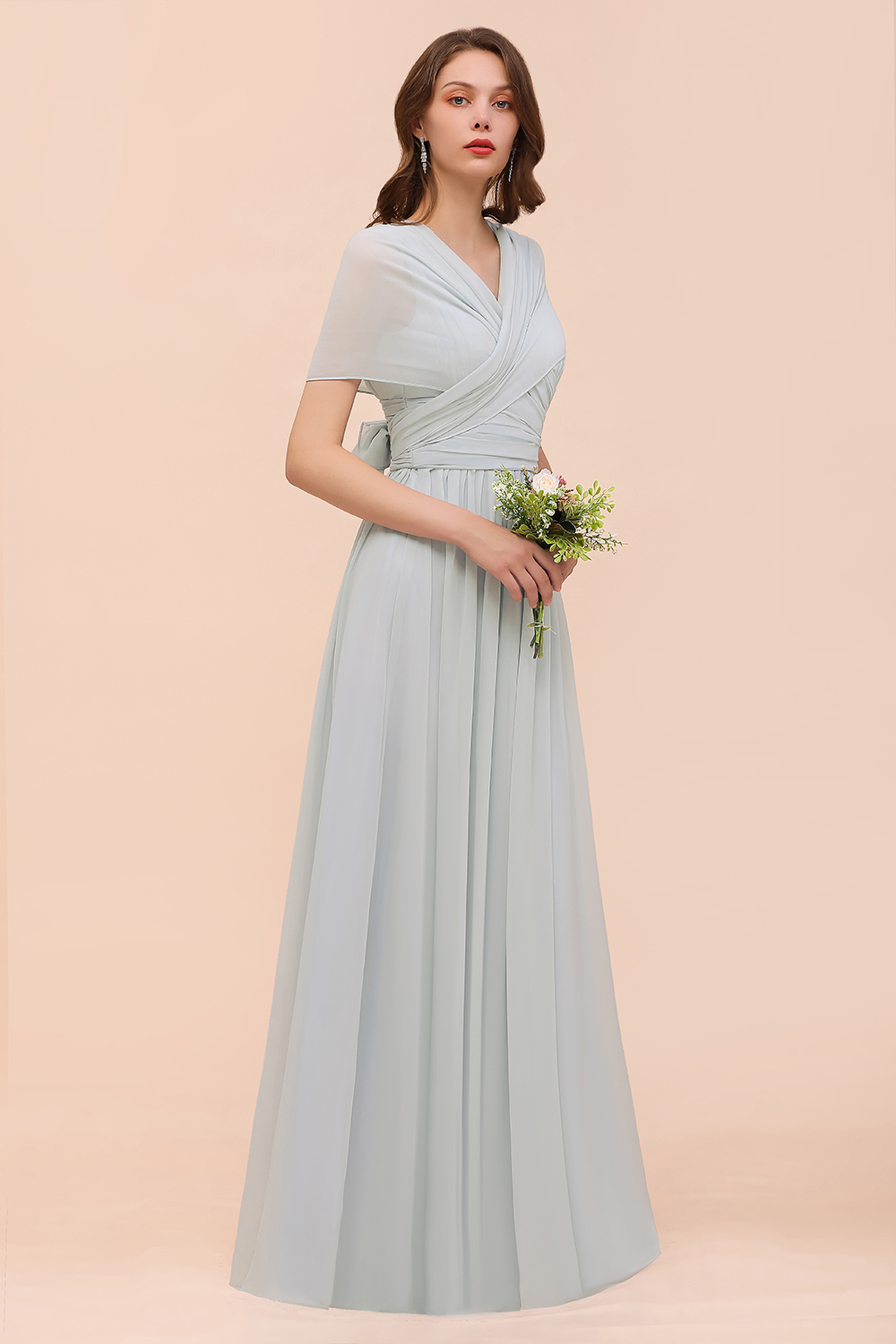 Brautjungfernkleider Lang Chiffon | Kleider für Brautjungfern