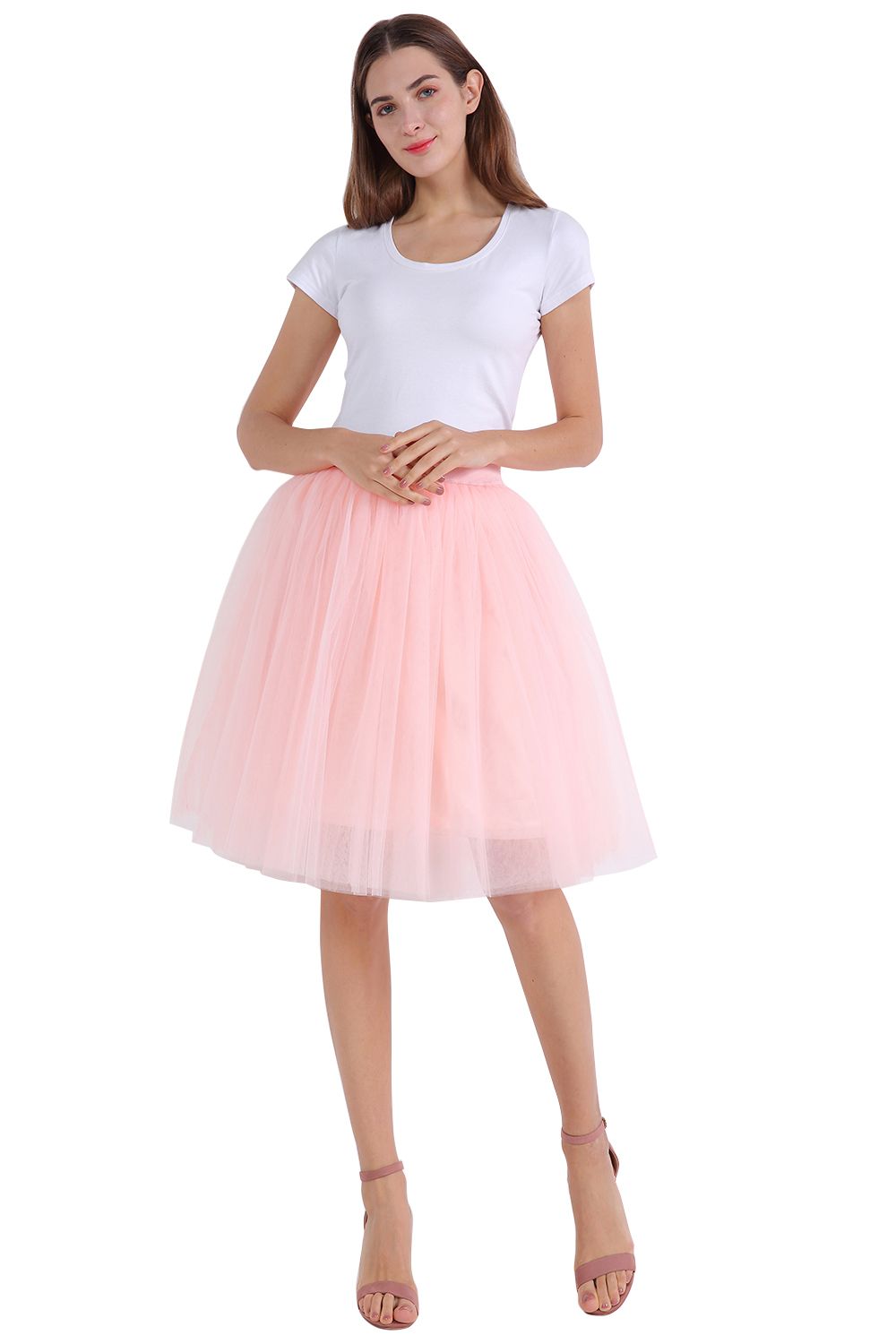 kniehoch tutu Petticoats A-LInie | Hochzeits Petticoats aus weiches Netz-Misshow.de
