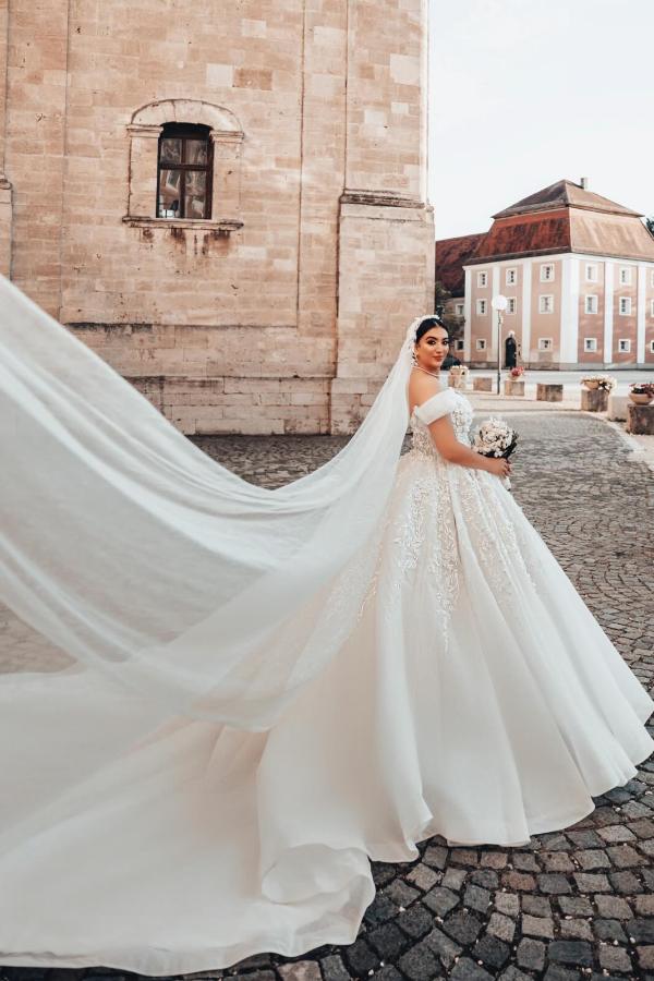 Neue Hochzeitskleider mit Spitze | Brautkleider A Linie Glitzer-Misshow.de